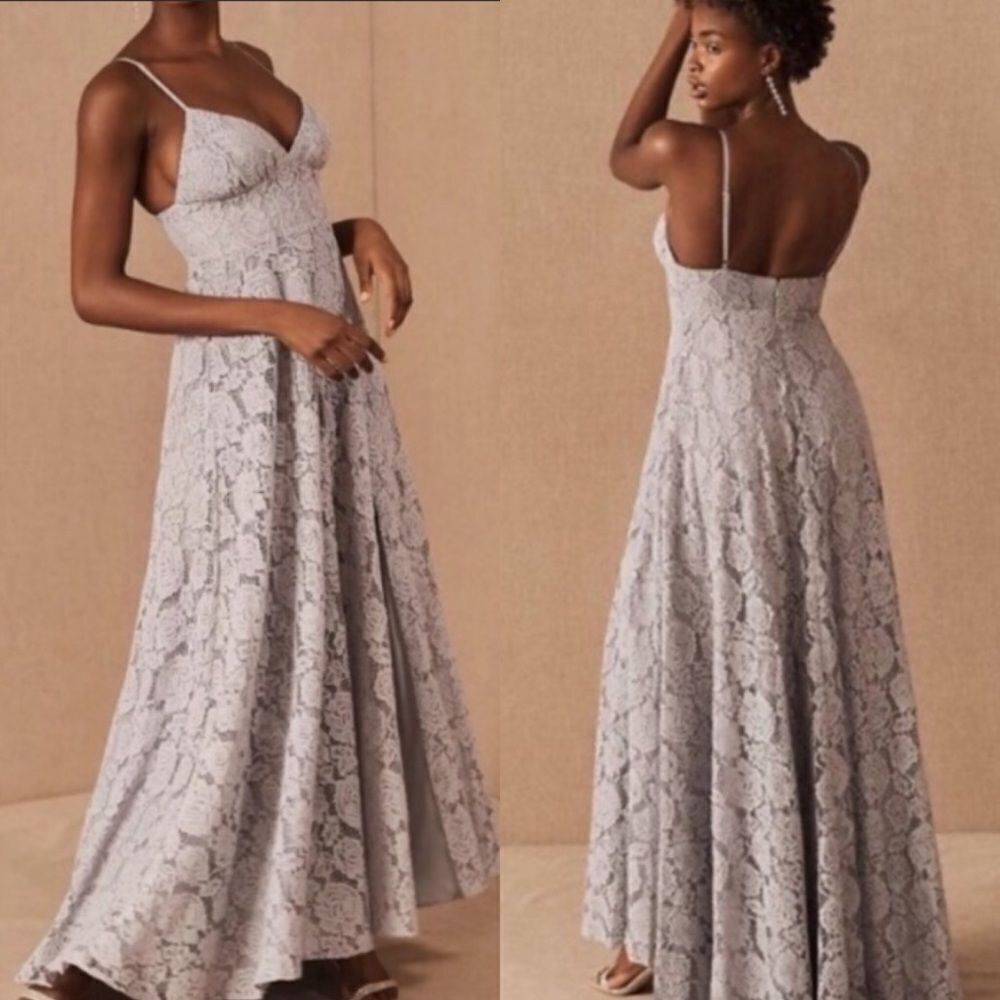 BHLDN FAME and PARTNERS Lace Charlotte Vneck Dress